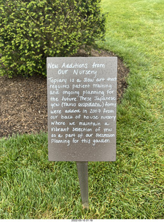 Longwood Gardens topiary sign