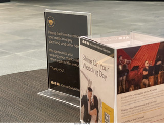 Philadelphia Kimmel center masks sign