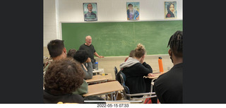 Princeton University - Fine Hall - Brian at math blackboard