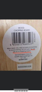 wood chopping board not to be used as a chopping board