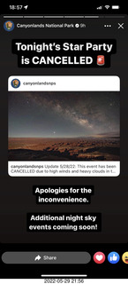 no star party tonight