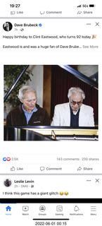 Clint Eastwood and Dave Brubeck from Facebook