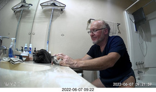 Miss Pris in the middle bathroom