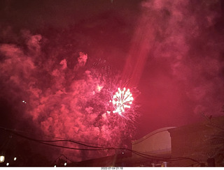 Anthony and cats in the dark