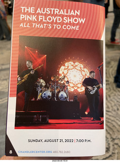 Celebrity Theater - Australian Pink Floyd - program