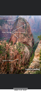 Zion National Park - Angels Landing hike - Adam wearing Angels Landing shirt