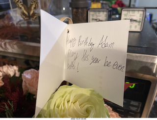 Happy  Birthday to me! Beautiful bouquet from olga and anthony card