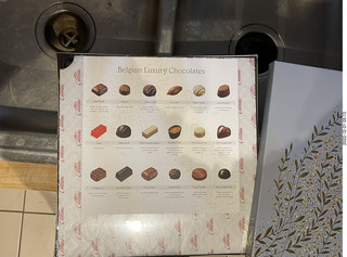 Happy  Birthday to me! olga and anthony gave me wonderful Belgian chocolates