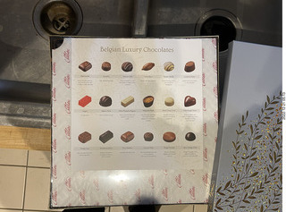 Happy  Birthday to me! olga and anthony gave me wonderful Belgian chocolates