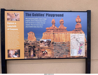 156 a1n. Utah - Goblin Valley State Park - sign