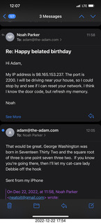 286 a1n. Noah is going to fix my Internet