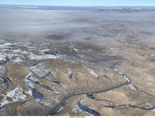 36 a1n. aerial - canyonlands - Green River, Desolation Canyon, Book Cliffs - thin clouds
