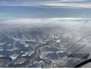 213 a1n. aerial - canyonlands - Green River, Desolation Canyon, Book Cliffs - thin clouds