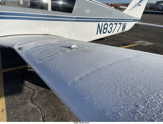 9 a1n. N8377W with frost on the wings