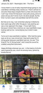 Facebook - Arlo Guthrie - Leadbelly's birthday