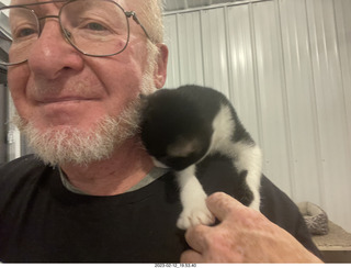 cat Miss Pris in Halo rescue center + Adam