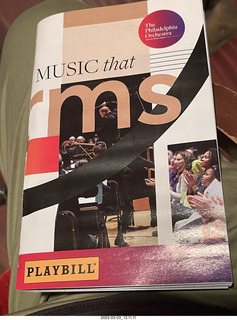 Kimmel Center - Verizon Hall - Philadelphia Orchestra program