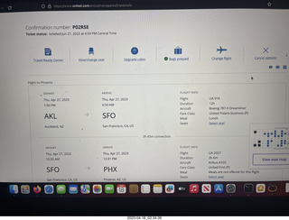 5 a1s. airline web page for later flights
