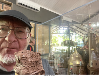 9 a1s. Astro Trails - wine-tasting tour - chocalate store - Adam eating ice-cream cone