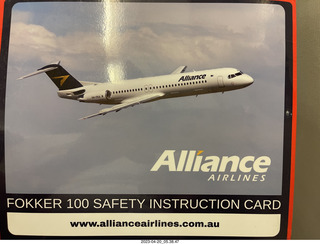 6 a1s. Astro Trails - Fokker safety card