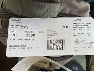 71 a1s. Astro Trails - boarding pass