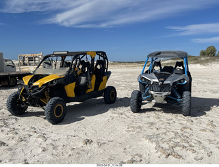 44 a1s. Astro Trails - Australia - sand dunes - vehicles (with steering wheel on American side)