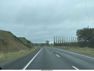 28 a1s. New Zealand driving to thermal hot springs near Rotorua - rolling hills scenery