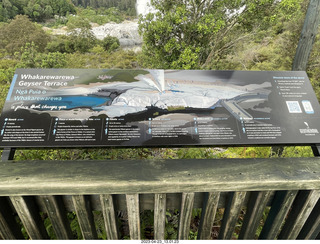 106 a1s. New Zealand - Thermal Hot Springs - Te Puia - steam and geyser sign