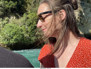 103 a1s. New Zealand - Huka Falls River Cruise + lady