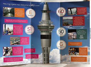 8 a1s. New Zealand - Auckland Sky Tower bruchure
