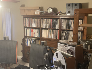 my grandmother's clock in my hifi room