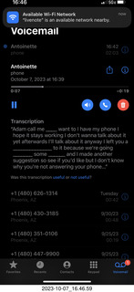 Antoinette voicemail