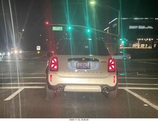 Austin Mini Cooper with silly wrong-way tail lights