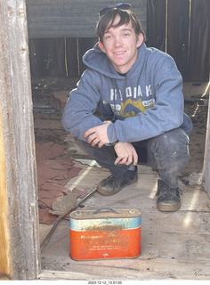 218 a20. Happy Canyon airstrip -  old buildings and stuff - old battery + Tyler