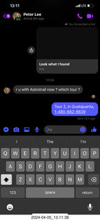 198 a24. note from Peter Lee on another Astro Trails tour