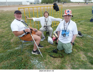 4 a24. eclipse day - Adam, Gwyneth Hueter, and Simon Maxfield