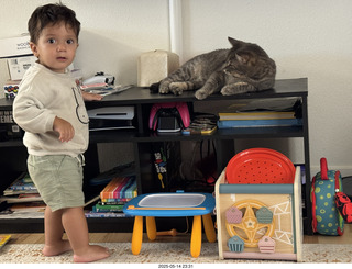 Anthony Junior and cat Potato