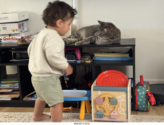 Anthony Junior and cat Potato