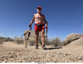 Lost Dog Wash hike - Adam shirtless