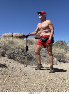Lost Dog Wash hike - Adam shirtless