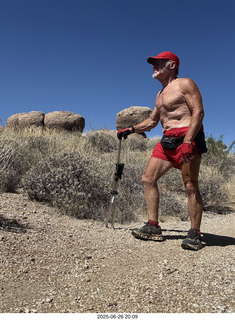 Lost Dog Wash hike - Adam shirtless