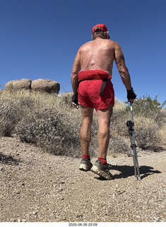 Lost Dog Wash hike - Adam shirtless