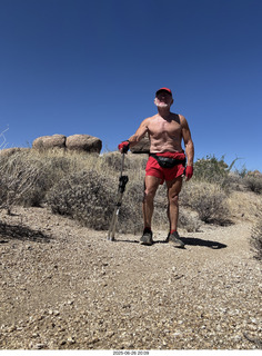 Lost Dog Wash hike - Adam shirtless