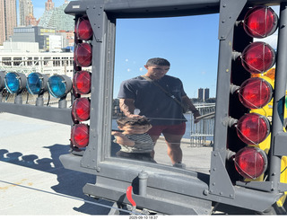 Midtown Manhattan - Intrepid Museum - reflection