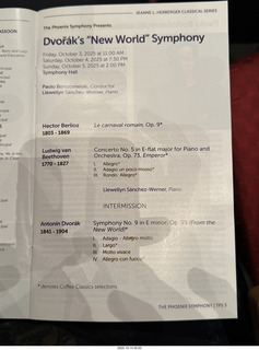 Symphony Hall - Phoenix Symphony program