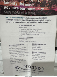 Symphony Hall - Phoenix Symphony program