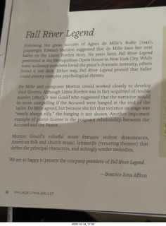 Philadelphia Ballet - Evening of Horrors program