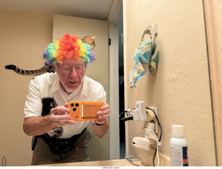 Adam on Halloween with Pickle on my shoulders