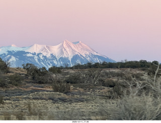 571 a2q. Utah - Canyonlands National Park drive back to Moab - LaSalle Mountains