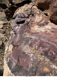 226 a2q. Utah -  Mineral Canyon hike - purple rock